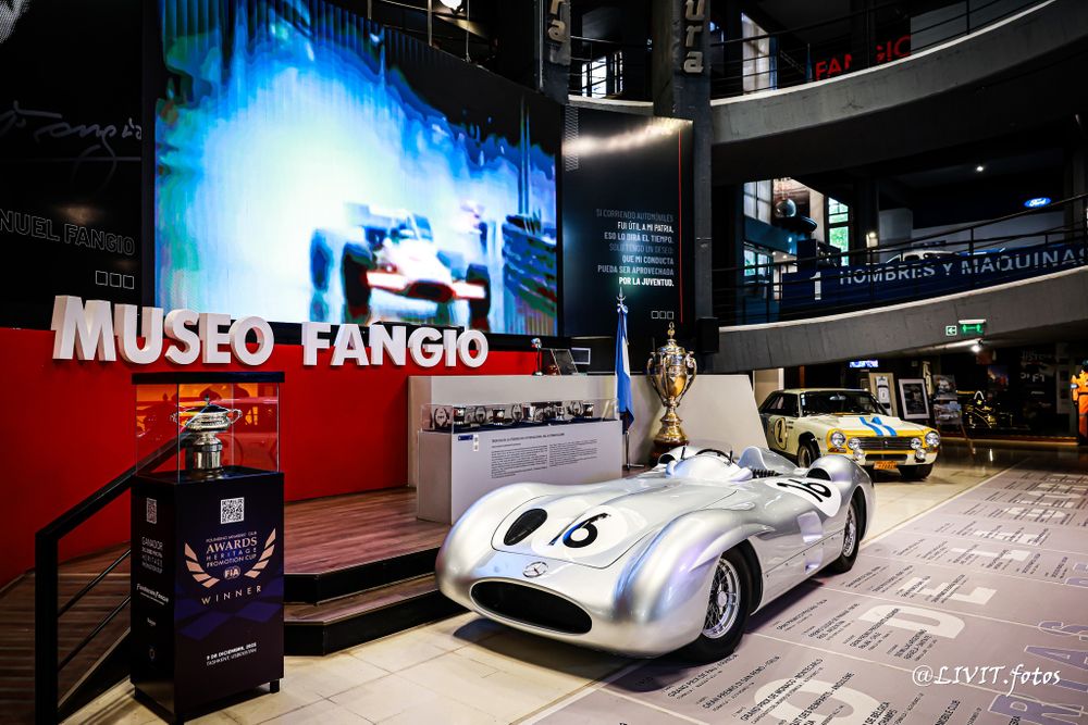 El Mercedes-Benz W196 en el Museo Fangio de Balcarce.