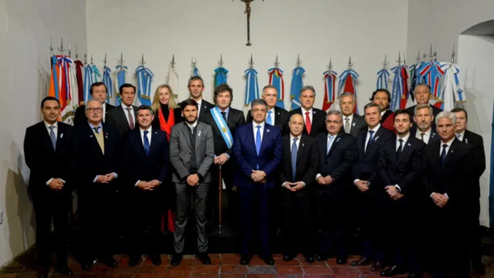 Javier Milei firmó en Tucumán el Pacto de Mayo con 18 gobernadores. (Oficina del Presidente)