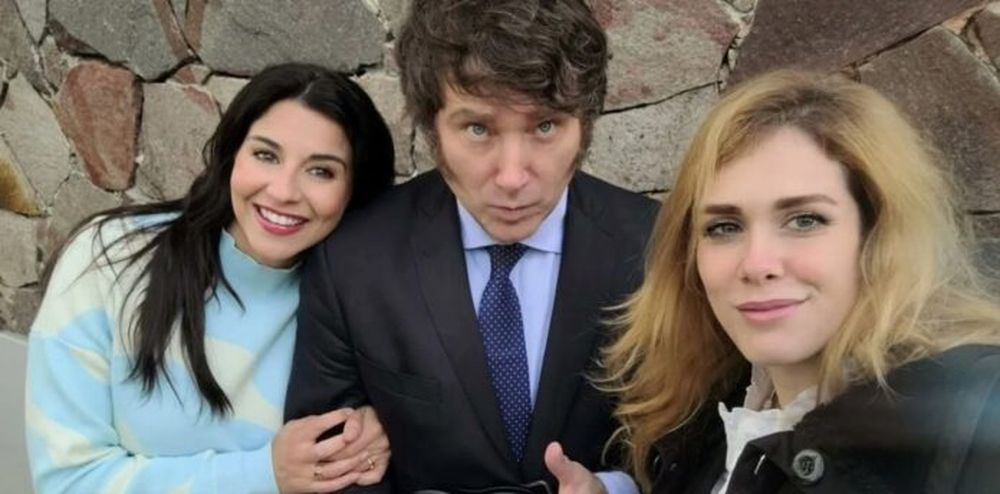 Marcela Pagano, Javier Milei y Lilia Lemoine.