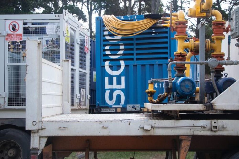Un camión generador de energía.