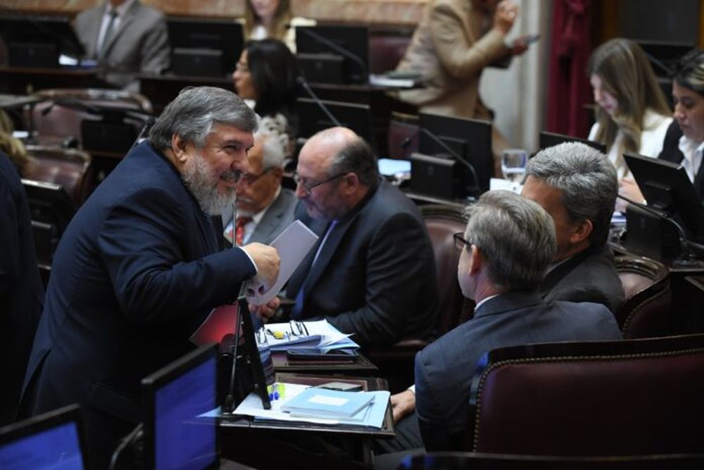 Los senadores en medio de una sesión.