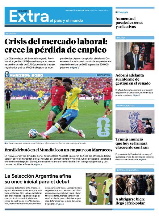 Edición impresa 14/06/2026 Edición impresa 14/06/2026