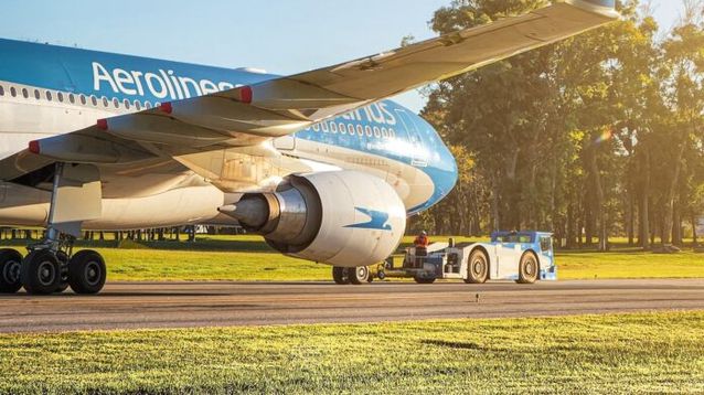 Un avión de Aerolíneas Argentinas.
