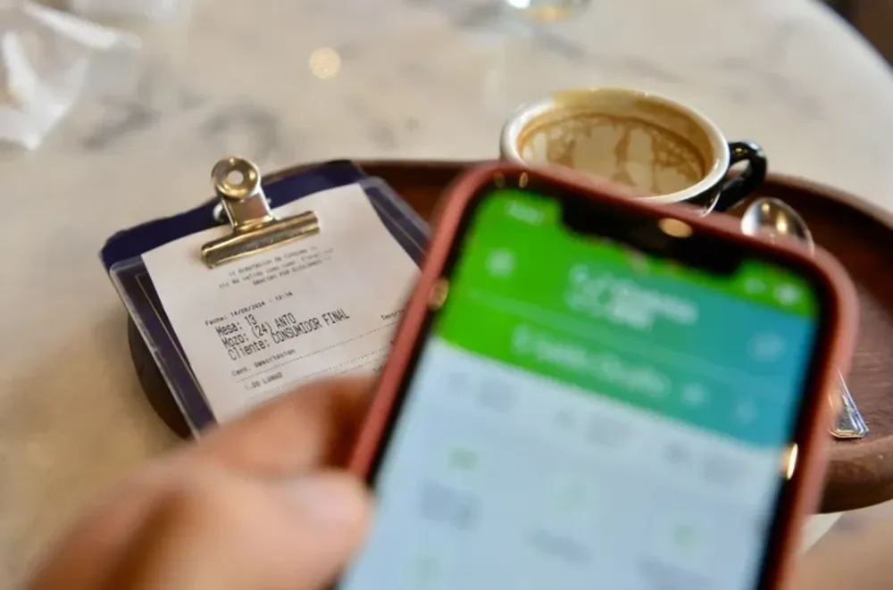 La propina a través de un medio digital.