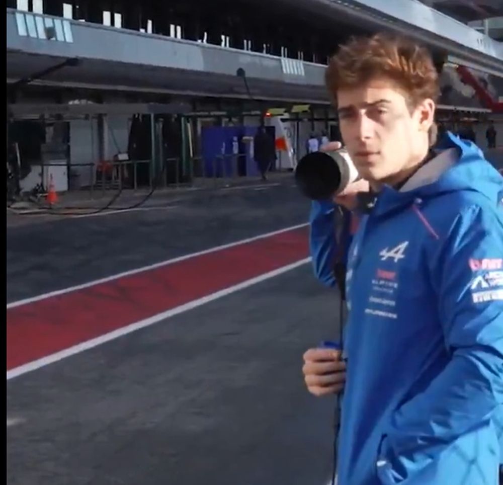 Franco, en una de las pocas imágenes que se le tomó en boxes esta mañana de lunes.