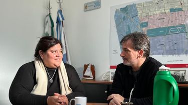 La concejala Ruiz Ceballos y el diputado Galmarini.&nbsp;
