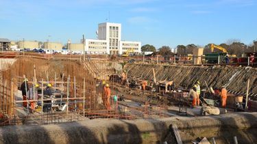 Un grupo de trabajadores en una obra pública.