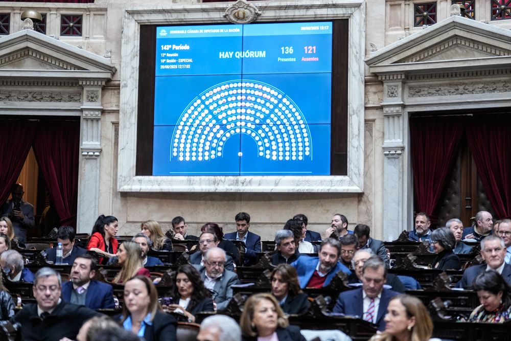 La cámara de Diputados, durante la sesión de hoy.&nbsp;