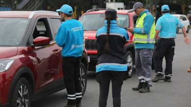 Un control de tránsito en la ruta.