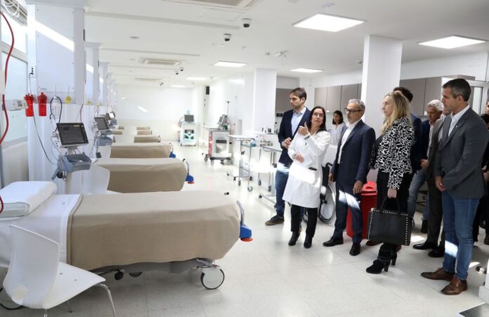 Las autoridades nacionales en San Nicolás.