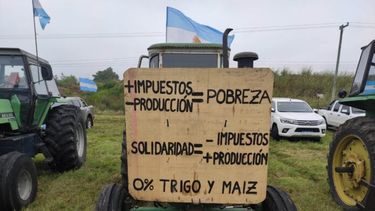 Una protesta de productores rurales bonaenreses. (Archivo)