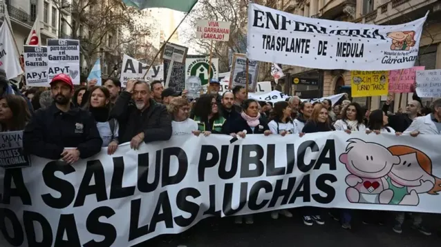 La marcha por el Garrahan.