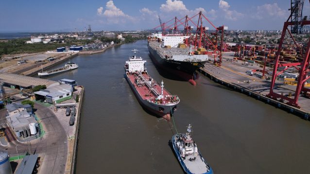 Imagen del puerto de Buenos Aires, en Dock Sud.&nbsp;