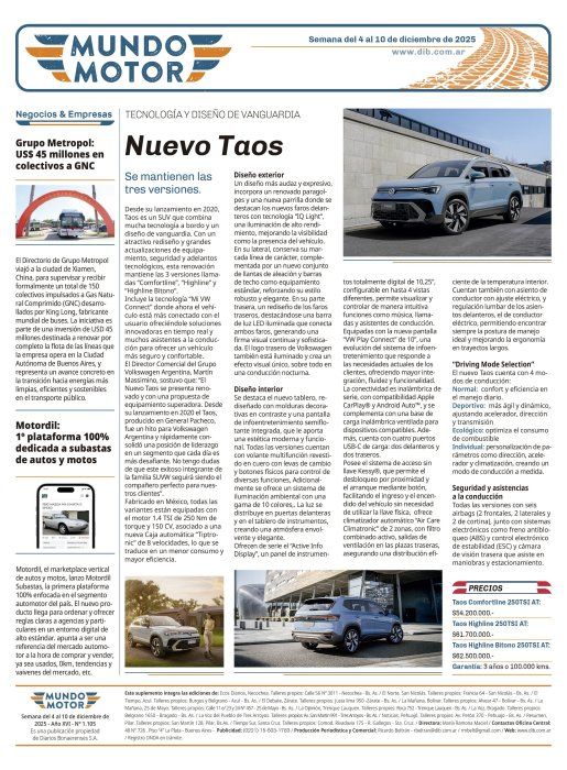 Mundo Motor - Semana del 4 al 10 de diciembre Mundo Motor - Semana del 4 al 10 de diciembre