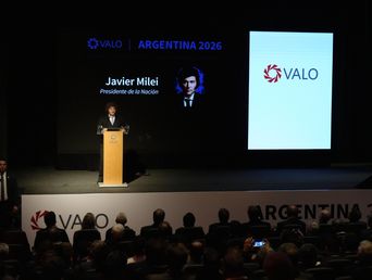 El presidente Javier Milei da su discurso en el MALBA. El presidente Javier Milei da su discurso en el MALBA.