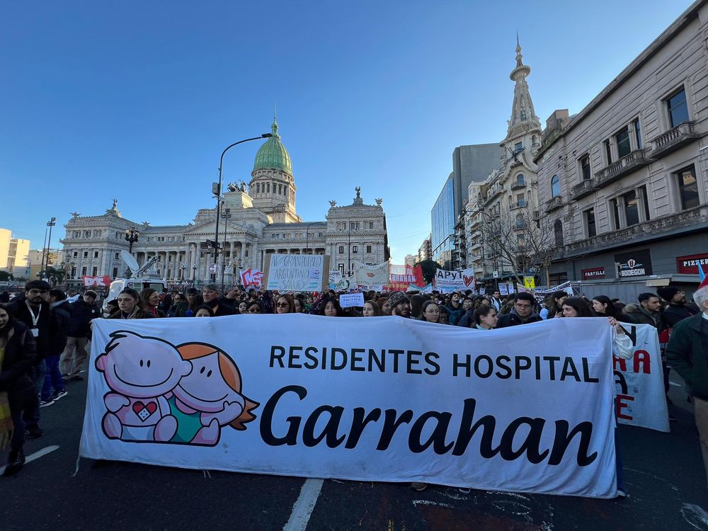 Médicos del Garrahan frente al Congreso.&nbsp;
