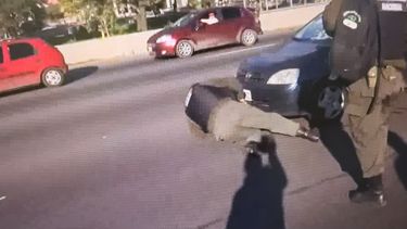 El momento en que Juan Alberto López Torales supuestamente era atropellado.