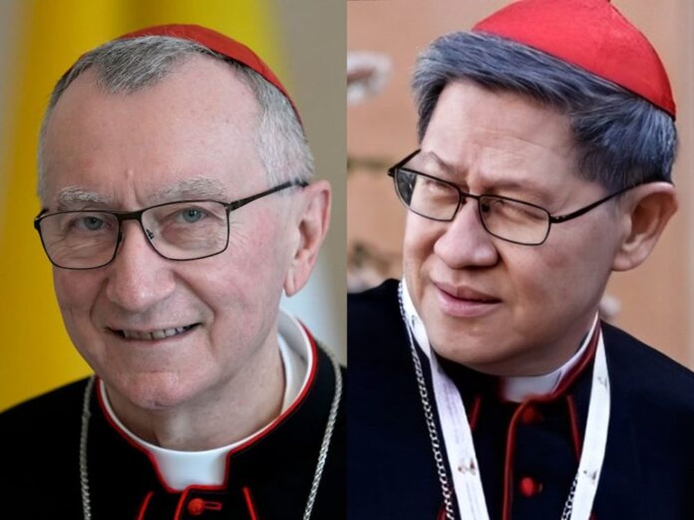 Los cardenales Pietro Parolin y Luis Antonio Tagle, los elegidos de las IA.