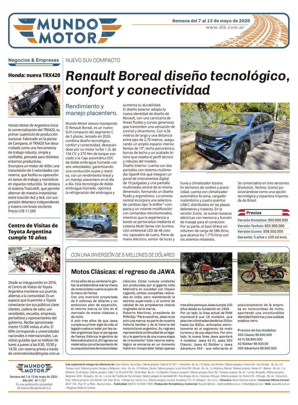 Tapa Mundo motor 1127