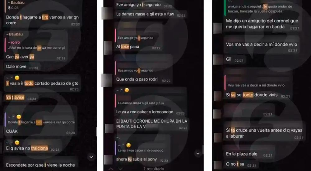 Los intimidantes chats se condujeron a la pelea mortal en Necochea.