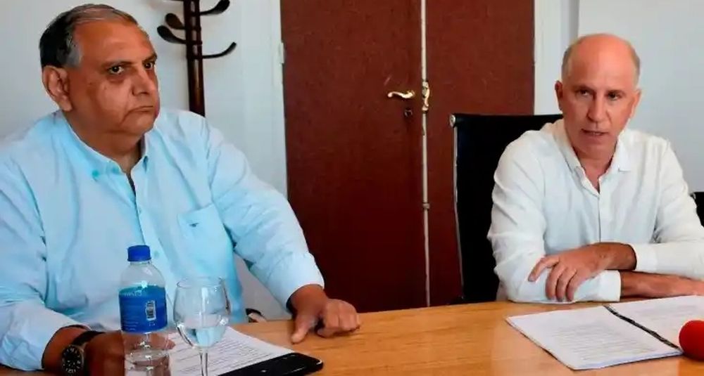 El secretario de Gobierno y Seguridad, Sergio Jackson, y el intendente Lisandro Matzkin.