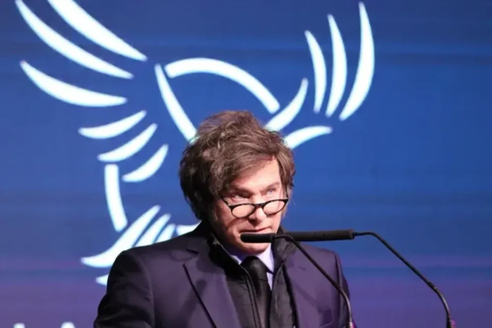 Milei, en el Congreso de la Libertad que encabezó en La Plata.