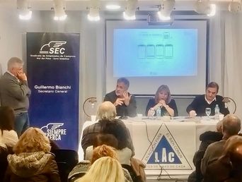 La charla de Rodríguez en Mar del Plata.&nbsp;