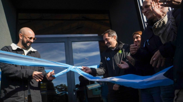 Abel Pintos en la inauguración del Campo Escuela Recreativo en el predio La Matera, en Mercedes.