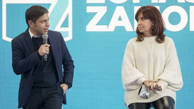 Axel Kicillof junto a Cristina Fernández.