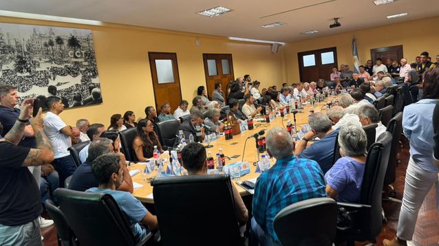 La reunión en la CGT.&nbsp;