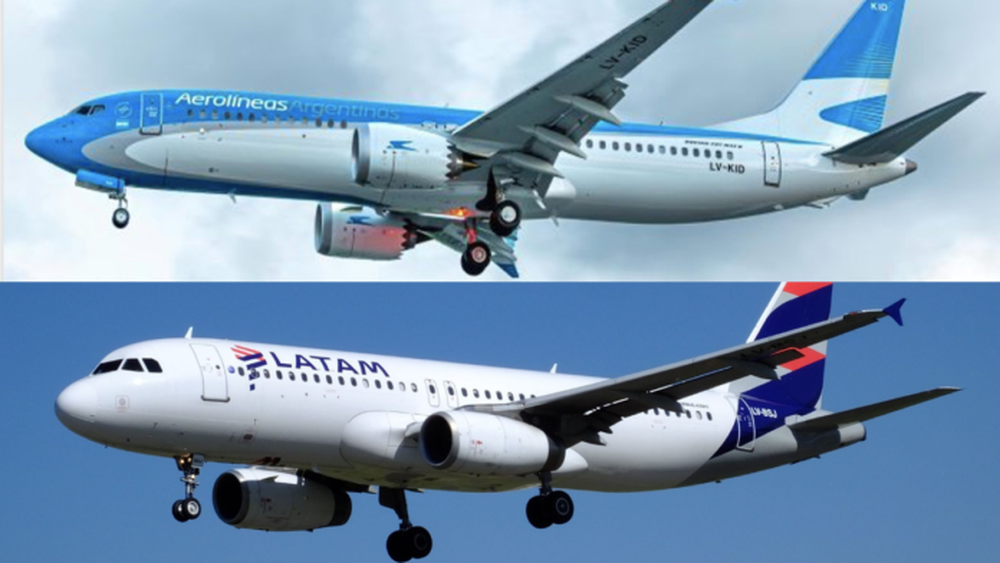 Acuerdos de código compartido entre Aerolíneas Argentinas y Latam.