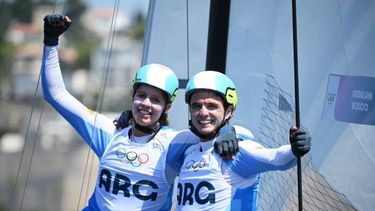 Eugenia Bosco junto a Mateo Majdalani.