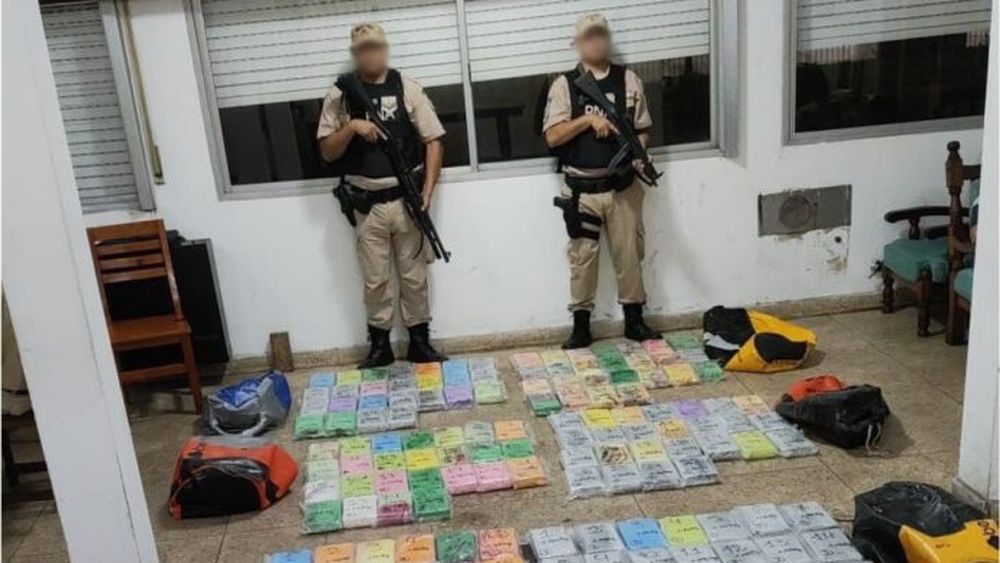 La droga incautada por personal de Prefectura. - Ministerio de Seguridad de la Nación -