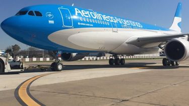 Un avión de Aerolíneas Argentinas.