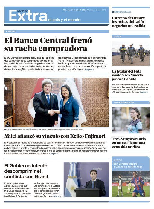 Edición impresa 29/07/2026 Edición impresa 29/07/2026