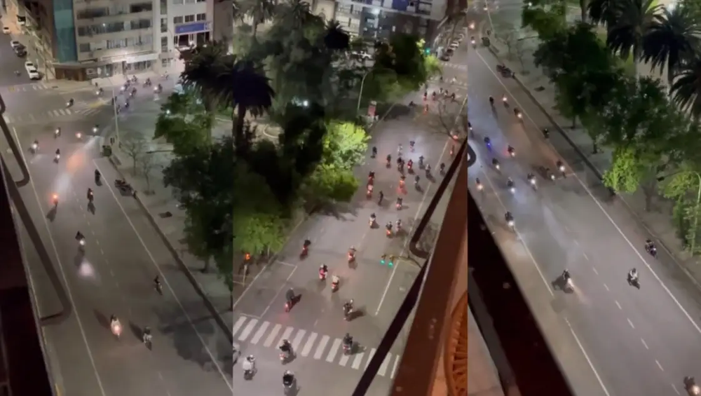 Caravana de motos en Bahía Blanca, un padecimiento.