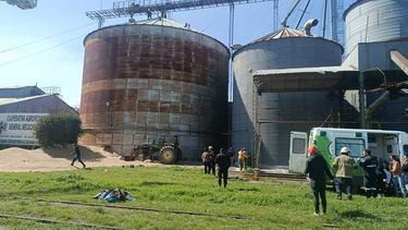 El operativo de rescate del operario en San Agustín.&nbsp;
