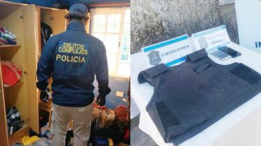 Imagen de un o de los operativos y del material incautado en la causa.&nbsp;