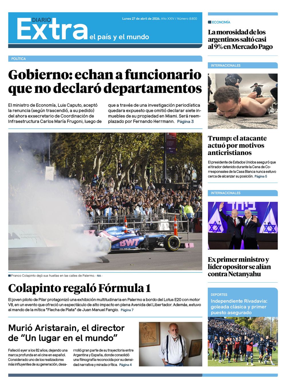 Tapa Diario Extra 27-04