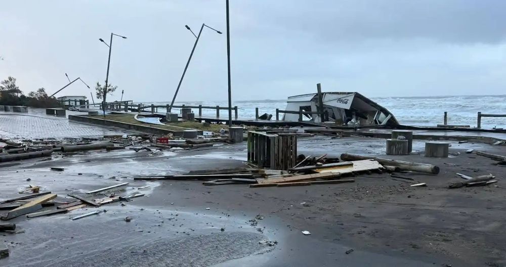 La ciclogénesis dejó destrucción tras su paso por Monte Hermoso.