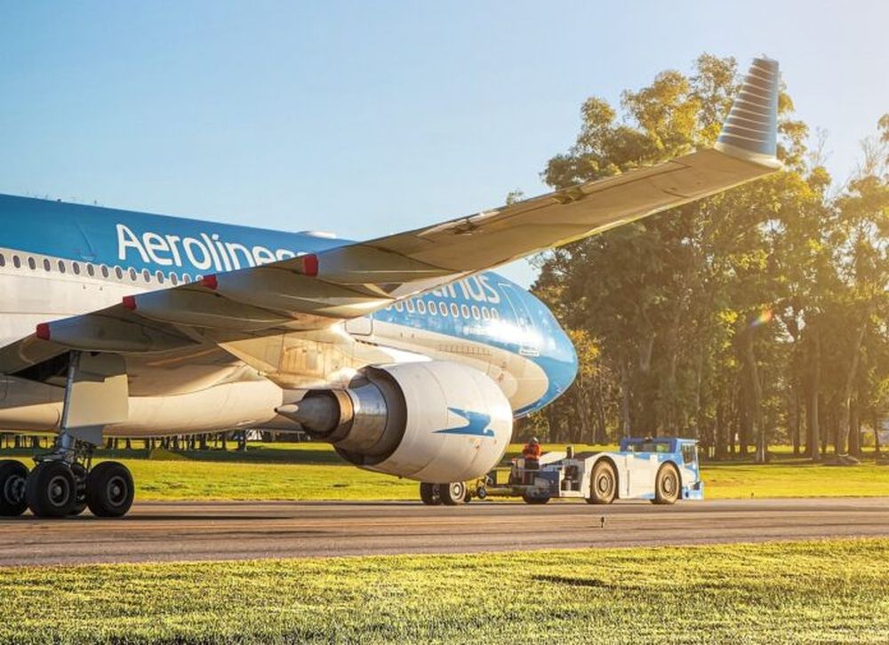 Un avión de Aerolíneas Argentinas.