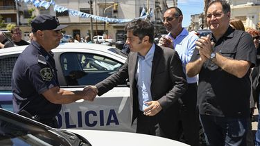 Axel Kicillof, el ministro Javier Alonso y el intendente de Azul, Nelson Sombra.