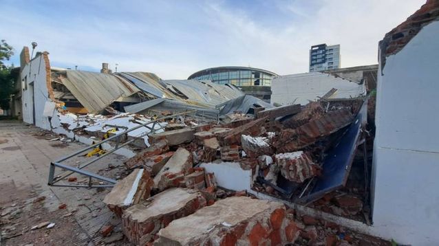 El Club Bahiense del Norte tras el paso del temporal.