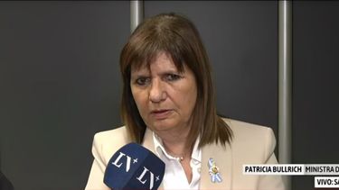 La ministra de Seguridad, Patricia Bullrich, en diálogo con LN+. (Captura de video)