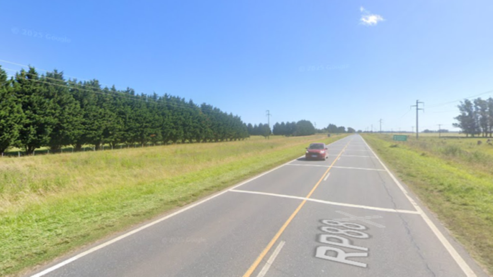 La ruta 88, en cercanías de Mechongué. - Google Maps -