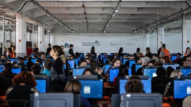 El centro de cómputo de las elecciones.&nbsp;