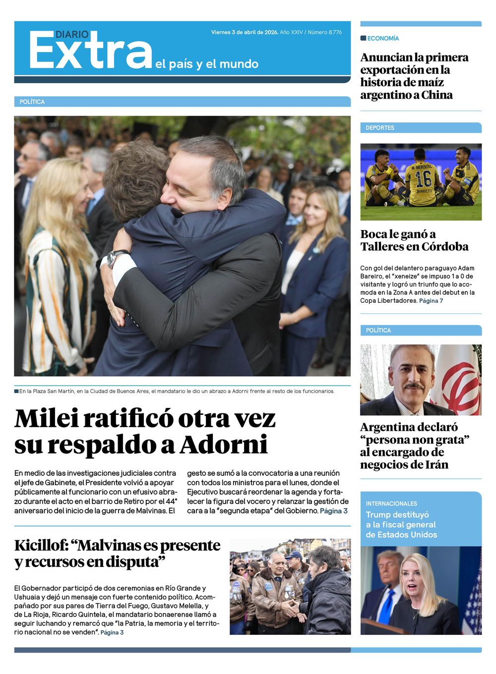 Tapa Diario Extra 03-04