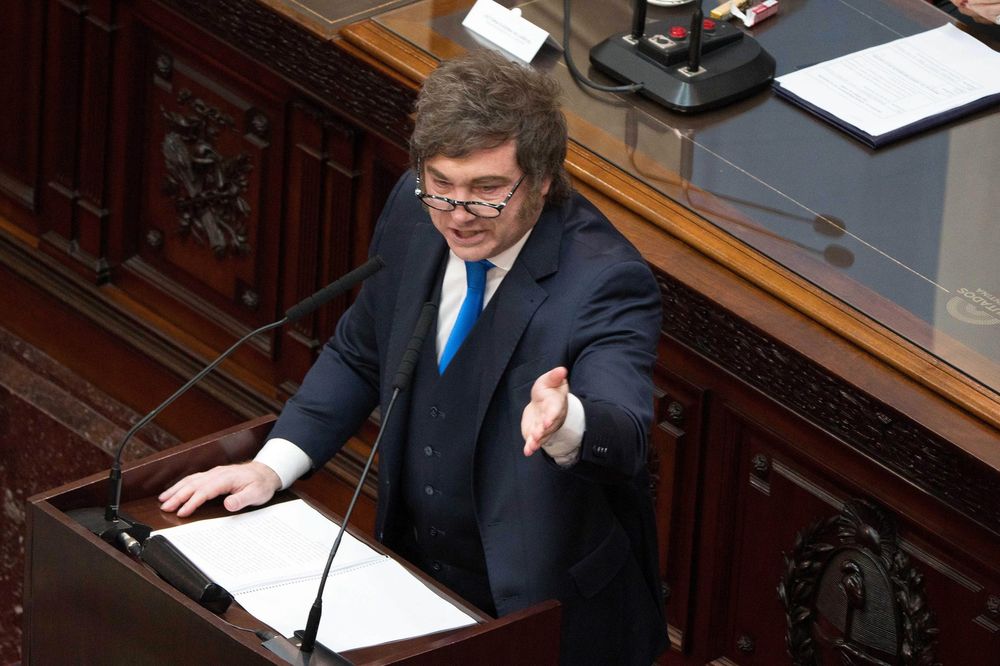 Ida y vuelta con la oposición, una constante del discurso de Javier Milei ante el Congreso. Ida y vuelta con la oposición, una constante del discurso de Javier Milei ante el Congreso.