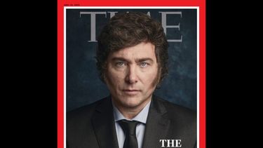 Milei en la portada de la revista Time. (time.com)