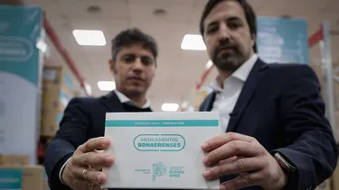 El gobernador Axel Kicillof con el ministro Nicolás Kreplak.&nbsp;